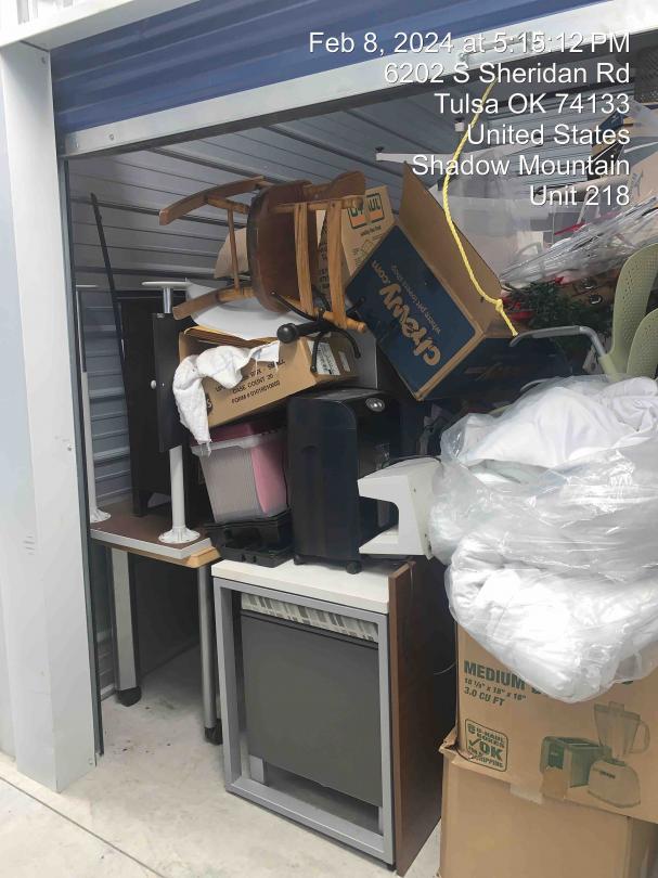 Storage Unit Auction in Tulsa, OK at Click Storage Tulsa ends on 13th